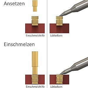 Gewindeeinsatz (25 Stück) / Messing Gewindebuchsen/Einschmelzmutter für Kunststoffteile für 3D-Drucker Teile