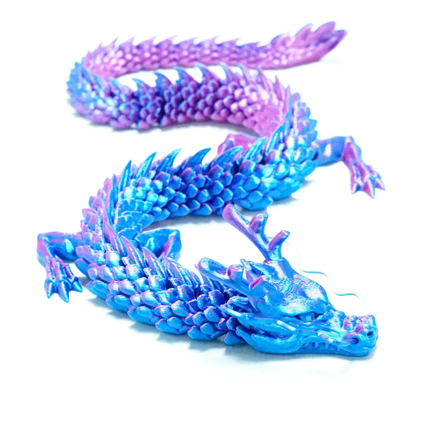 3D printing of Chinese dragon Body joints allows for free movement Home decoration Desktop decoration Creative gifts