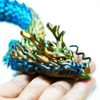 3D printing of Chinese dragon Body joints allows for free movement Home decoration Desktop decoration Creative gifts