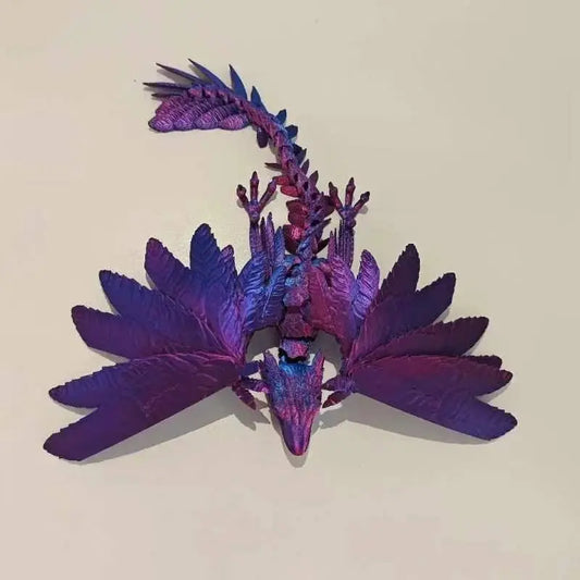 3D Printing Flying Dragon for Office Decoration, Creative Home, Porch, Car Craft Props, Landscaping Gift, Joint Feather