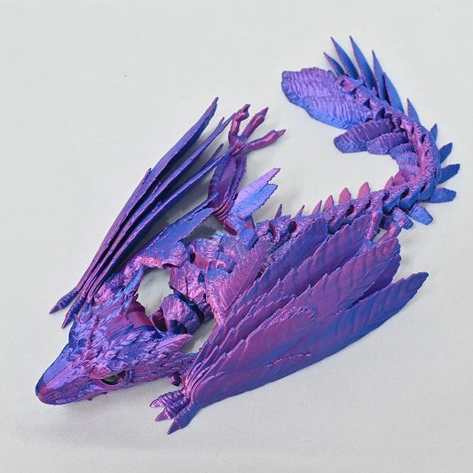 Archaeopteryx Flying Dragon Joint Movable Toy, 3D Printing, Feather, Flying Dragon, Decoration