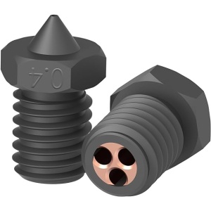 CHT V6 0,4mm Gehärteter Stahl Düse, High Flow CHT V6 Hardened Steel Nozzle Extruder Düsen für Anycubic i3 Mega Pro Kobra Neo Go Prusa i3 MK3/MK3S etc für 1,75 Filament 0,4mm Düse
